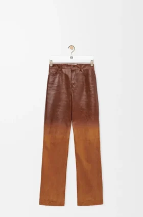 Broek van suède lamsleer