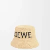 Buckethoed van raffia Buckethoed van raffia