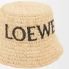 Buckethoed van raffia Buckethoed van raffia