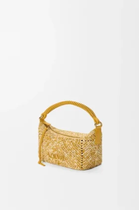 Cala-minitassen van gemêleerde raffia