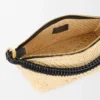 Cala-minitassen van klassiek kalfsleer en raffia