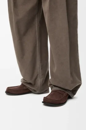 Campo-loafer van suède kalfsleer