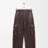 Cargo-broek van nappa-lamsleer en katoen Cargo-broek van nappa-lamsleer en katoen
