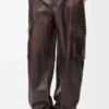 Cargo-broek van nappa-lamsleer en katoen Cargo-broek van nappa-lamsleer en katoen