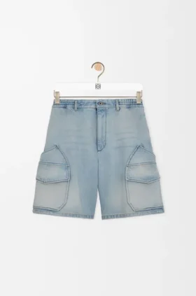 Cargo-short van denim