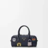 Cats Amazona 23 Cropped-tas van geborduurd denim Cats Amazona 23 Cropped-tas van geborduurd denim