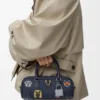 Cats Amazona 23 Cropped-tas van geborduurd denim Cats Amazona 23 Cropped-tas van geborduurd denim