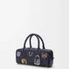 Cats Amazona 23 Cropped-tas van geborduurd denim Cats Amazona 23 Cropped-tas van geborduurd denim