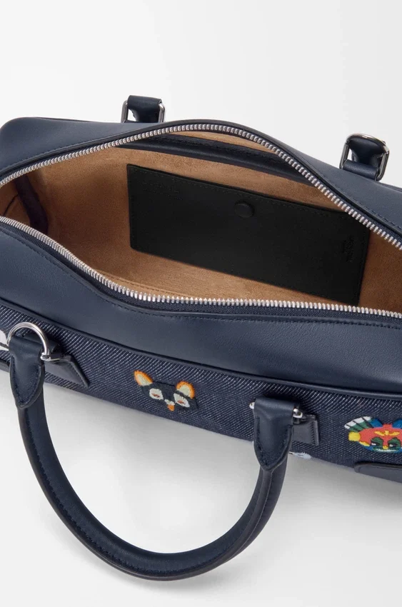 Cats Amazona 23 Cropped-tas van geborduurd denim Cats Amazona 23 Cropped-tas van geborduurd denim