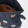 Cats medium Flamenco-clutch van geborduurd denim Cats medium Flamenco-clutch van geborduurd denim