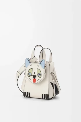 Compacte ‘Futurist Cat’ Hammock-tas van klassiek kalfsleer