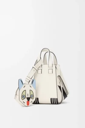 Compacte ‘Futurist Cat’ Hammock-tas van klassiek kalfsleer