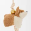 Corgi-bedeltje van vilt en kalfsleer