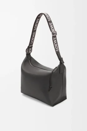 Cubi-crossbodytas van soepel, glad kalfsleer en jacquard