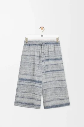 Denim-short met trekkoord
