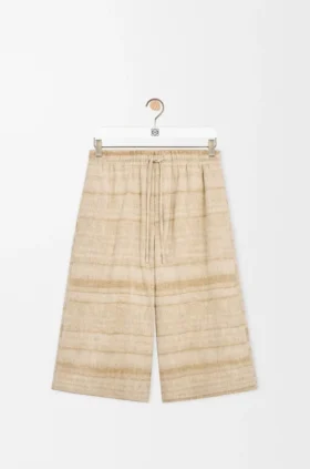 Denim-short met trekkoord