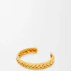 Dunne gevlochten manchet van sterlingzilver Dunne gevlochten manchet van sterlingzilver