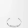 Dunne gevlochten manchet van sterlingzilver Dunne gevlochten manchet van sterlingzilver