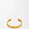 Dunne gevlochten manchet van sterlingzilver Dunne gevlochten manchet van sterlingzilver