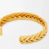 Dunne gevlochten manchet van sterlingzilver Dunne gevlochten manchet van sterlingzilver