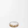 Dunne pavé-ring van sterlingzilver en kristallen Dunne pavé-ring van sterlingzilver en kristallen