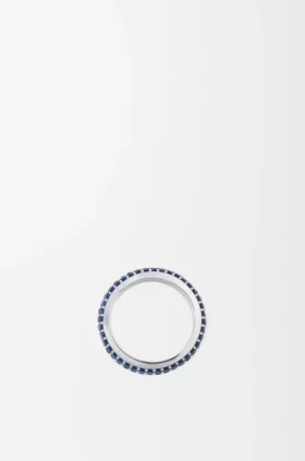 Dunne pavé-ring van sterlingzilver en kristallen Dunne pavé-ring van sterlingzilver en kristallen