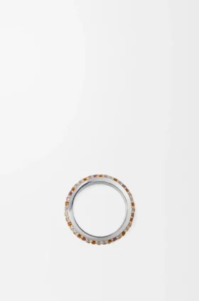 Dunne pavé-ring van sterlingzilver en kristallen Dunne pavé-ring van sterlingzilver en kristallen