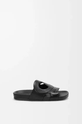 Ease Monogram-slipper van plantaardig gelooid kalfsleer