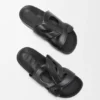 Ease Monogram-slipper van plantaardig gelooid kalfsleer