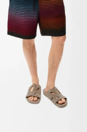 Ease Monogram-slipper van suède