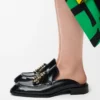 Edge-loafer-muiltje van geborsteld kalfsleer Edge-loafer-muiltje van geborsteld kalfsleer