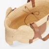 Elephant Basket van raffia en kalfsleer Elephant Basket van raffia en kalfsleer