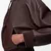 Flamenco-hoodie van nappa-lamsleer