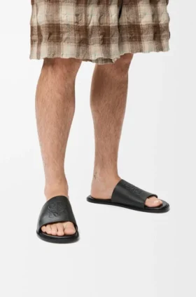Flex Anagram-slipper van zacht kalfsleer