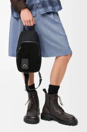 Flex Sling van canvas en suède
