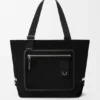 Flex Tote bag with zipper from canvas and suede Flex Tote bag with zipper from canvas and suede