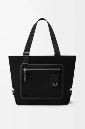 Flex Tote bag with zipper from canvas and suede