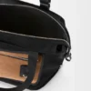 Flex Tote bag with zipper from canvas and suede Flex Tote bag with zipper from canvas and suede