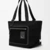 Flex Tote bag with zipper from canvas and suede Flex Tote bag with zipper from canvas and suede