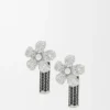 Flor-oorbellen van sterlingzilver en kristallen Flor-oorbellen van sterlingzilver en kristallen