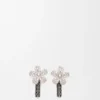 Flor-oorbellen van sterlingzilver en kristallen Flor-oorbellen van sterlingzilver en kristallen
