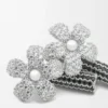 Flor-oorbellen van sterlingzilver en kristallen Flor-oorbellen van sterlingzilver en kristallen