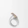 Flor-ring van sterlingzilver en kristallen Flor-ring van sterlingzilver en kristallen