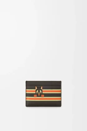 Futurist Cat-kaarthouder in klassiek kalfsleer