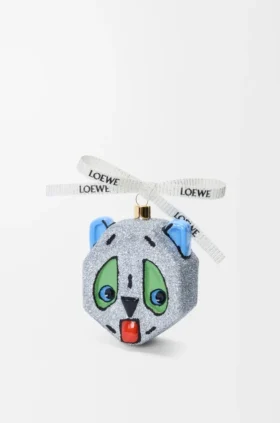 Futurist cat kerstbal van geblazen glas