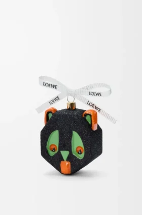 Futurist cat kerstbal van geblazen glas