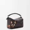 Futurist Cat kleine Puzzle-tas van klassiek kalfsleer