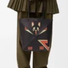 Futurist Cat middelgrote Puzzle Fold-tote bag van nappa-kalfsleer