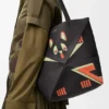 Futurist Cat middelgrote Puzzle Fold-tote bag van nappa-kalfsleer