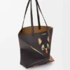 Futurist Cat middelgrote Puzzle Fold-tote bag van nappa-kalfsleer